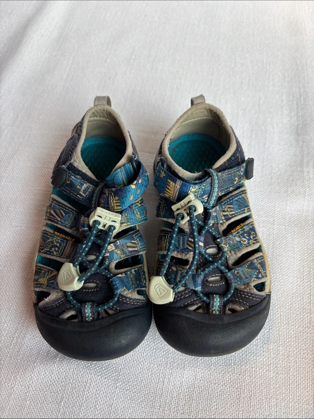Keen Kids Teal and Navy Closed-Toe Adventure Sandals